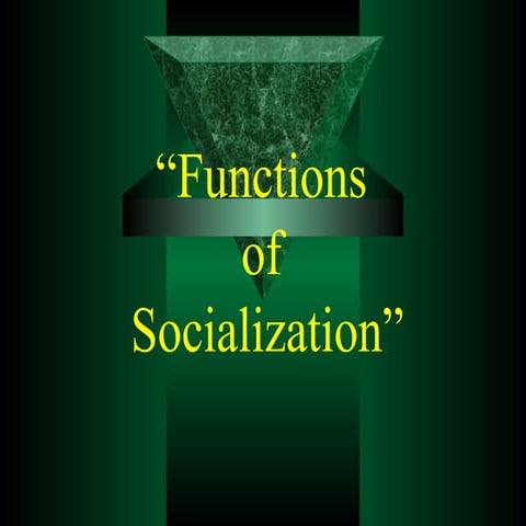 Functions of socialization mansueto