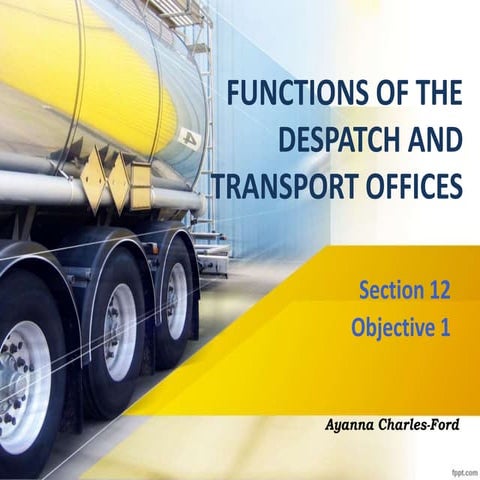 Operations, Despatch and Transport Services