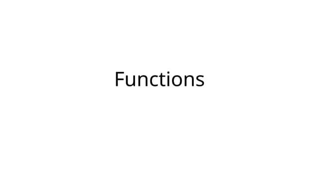Functions Presentation 403IT Problem solving