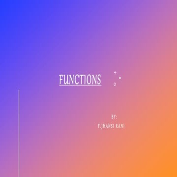 Functions | PPT