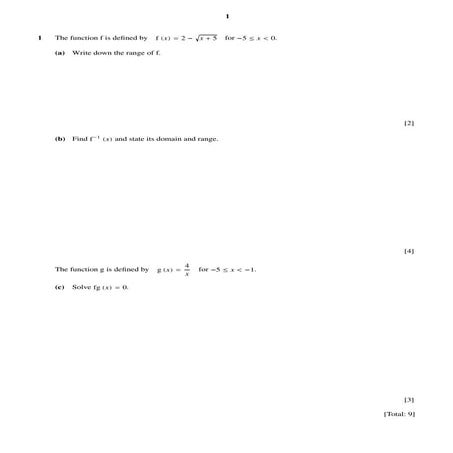 IGCSE Function | PDF