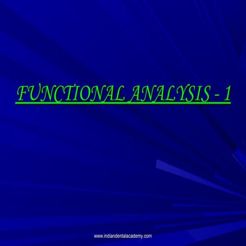 Functl analysis