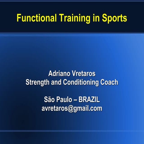 Functional Training in Sports