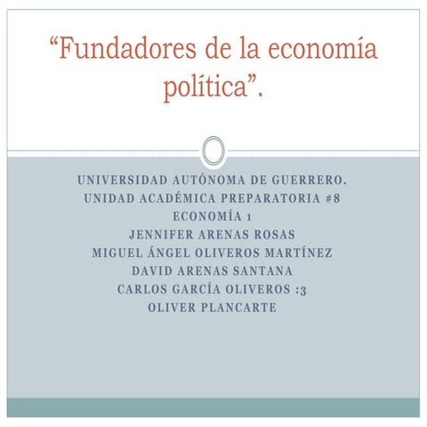 Fundadores de la economía política