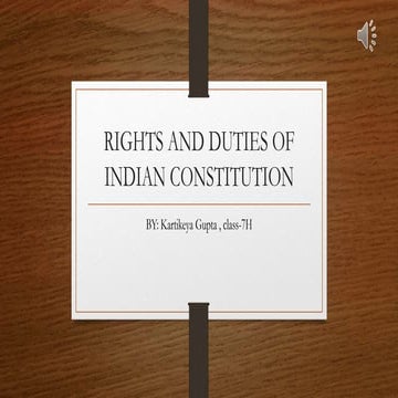 Fundamaental rhights and duties of constitution