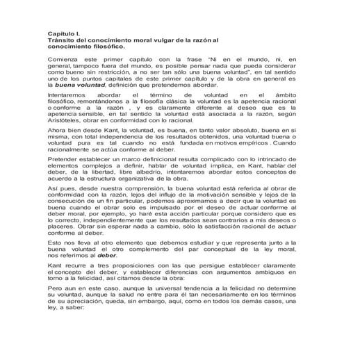 Fundamentacion de la metafisica de las costumbres de kan cap.1