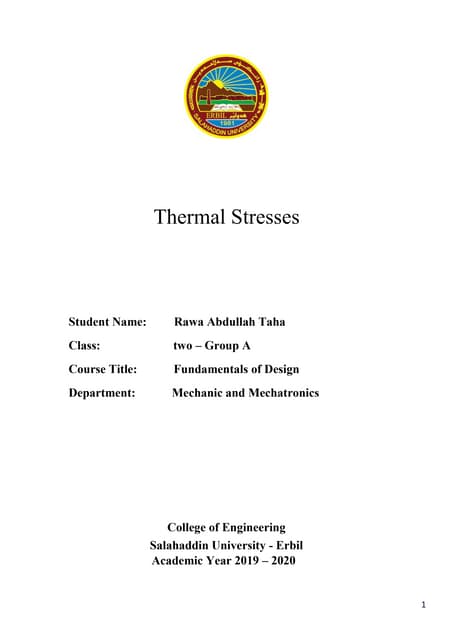 Thermal stresses