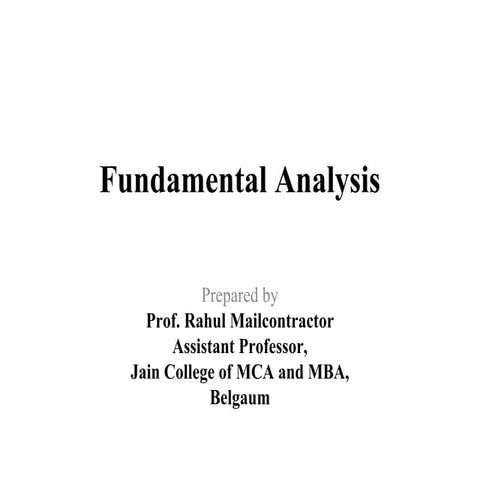 Fundamental analysis