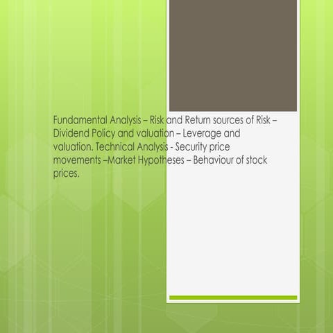 Fundamental analysis 