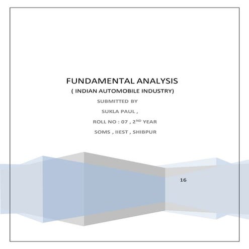 Fundamental analysis 