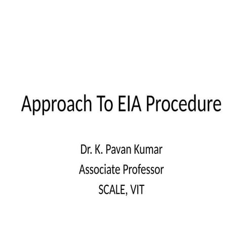 Fundamental Approach To Environmental Impact Assessment Pptx