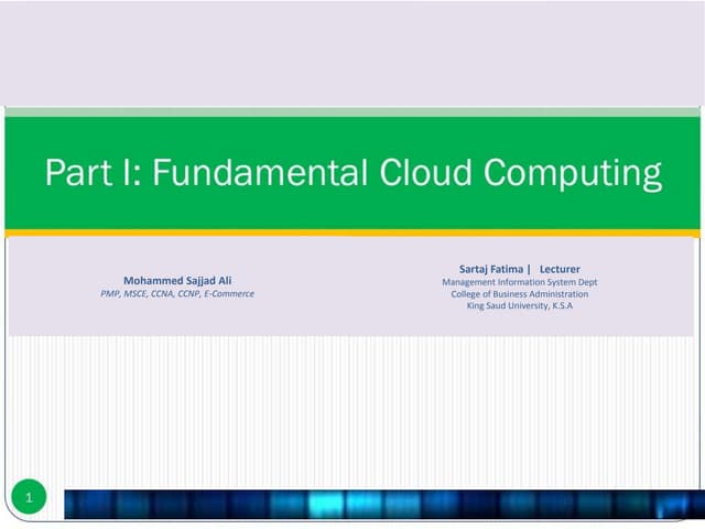 Fundamental Cloud Computing