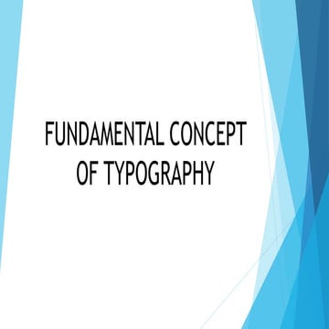 Fundamental concept of typography