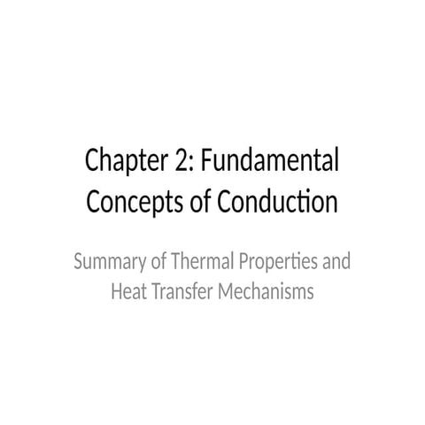 Fundamental Concepts of Conduction Presentation | PPTX