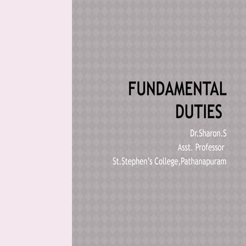 Fundamental Duties of Indian Constitution