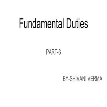 Fundamental duties part 3