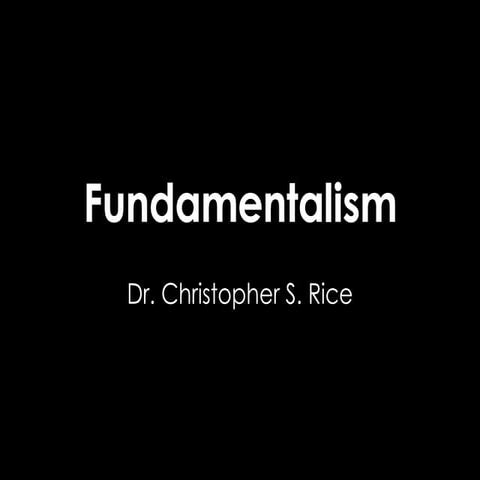 Fundamentalism