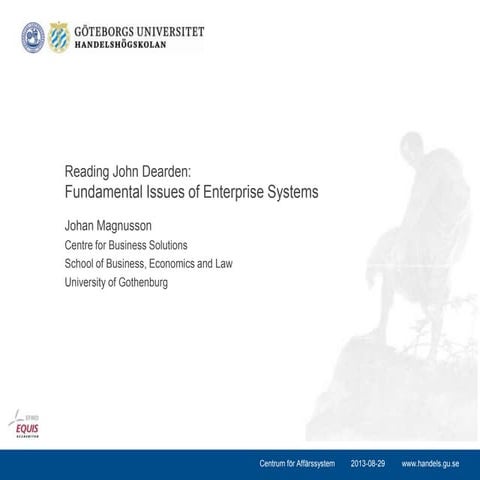 Fundamental issues of Enterprise Systems