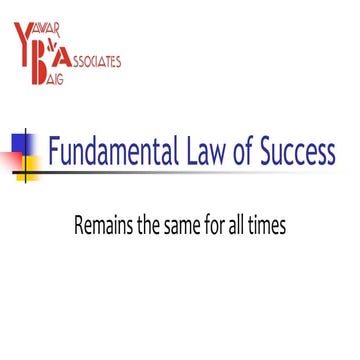 Fundamental Laws of Success by Mirza Yawar Baig