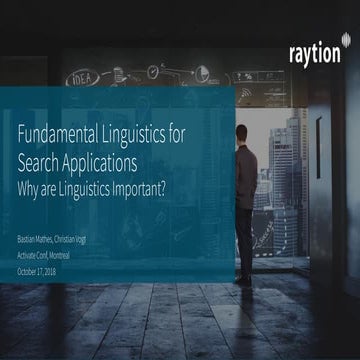 Fundamental Linguistics for Search Applications – Why Are Linguistics ...