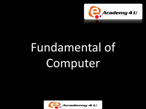 Lecture 1 introduction to computing | PPTX
