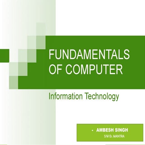 Fundamental of computer | PPT
