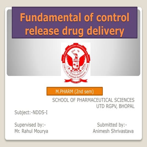 Fundamental of control release drug delivery