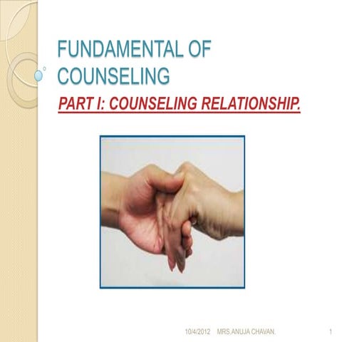 Fundamental of counseling