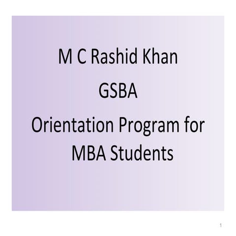 Fundamental Of Marketing For Orientation