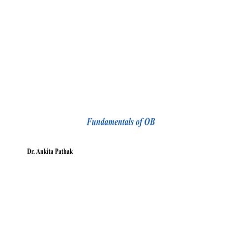Fundamental of ob | PPT