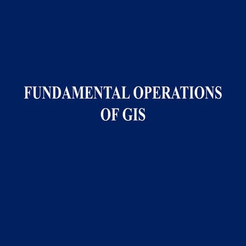 Fundamental operations
