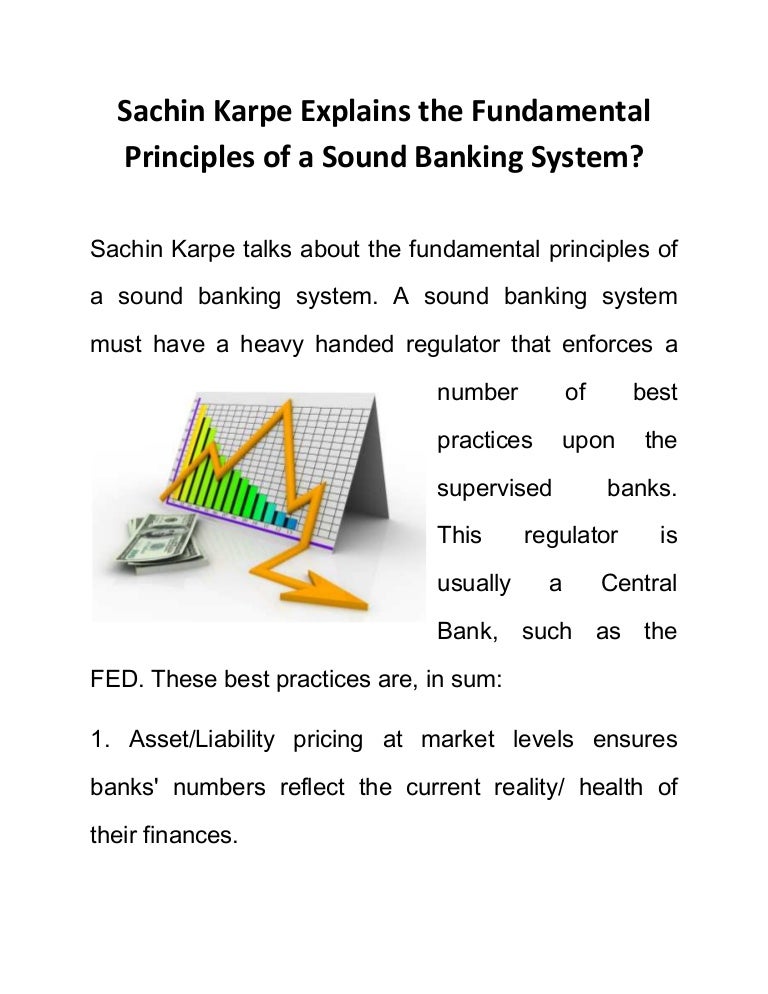 Fundamental principles of a sound banking system