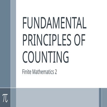 Fundamental Principles of Counting - Probability | PPT