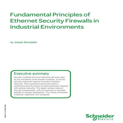 Are your industrial networks protected...Ethernet Security Firewalls 