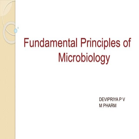 Fundamental principles of microbiology