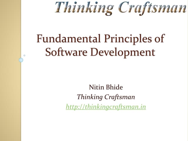 Fundamental Principles of Software Development 