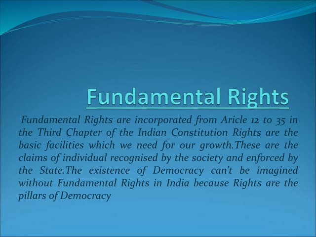 Fundamental Rights - Presentation | PPTX