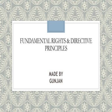 Fundamental rights &amp; directive principles