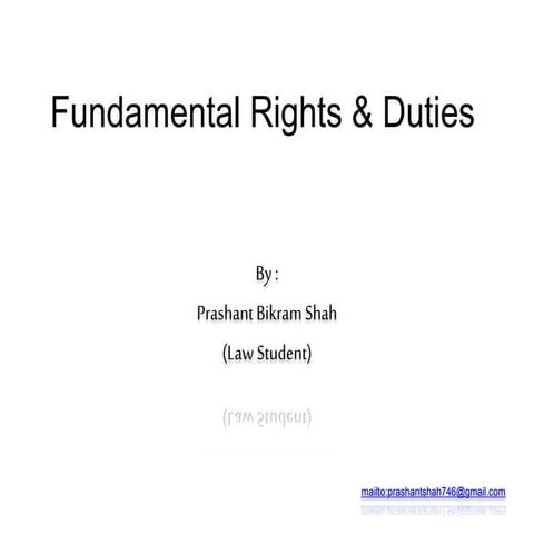 Fundamental Rights & Duties | PPTX