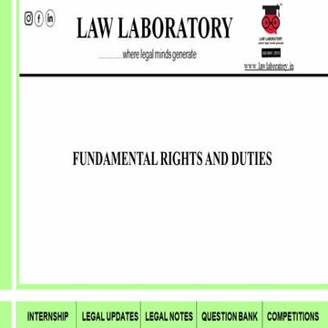 Fundamental Rights and Duties 