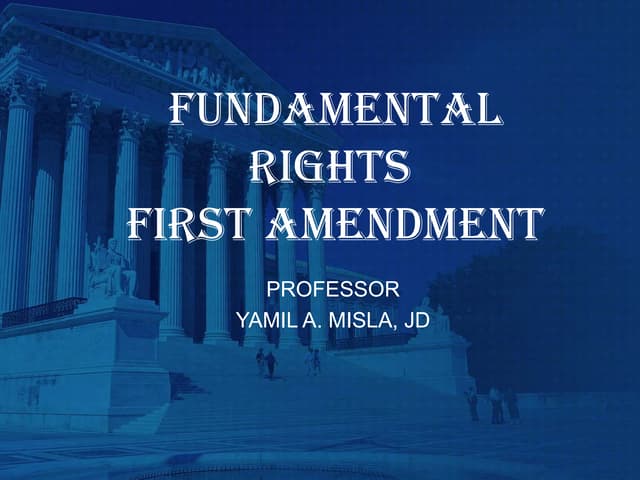 Fundamental rights the first amendm...