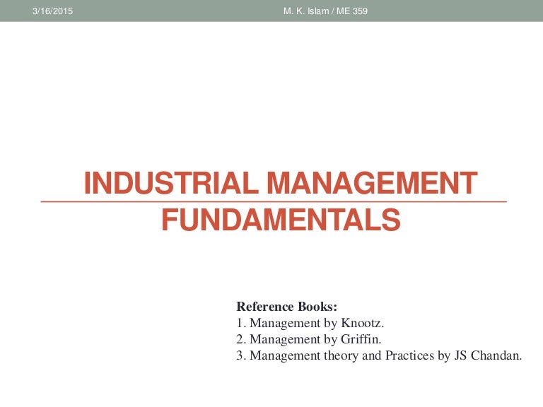 Introduction of Industrial Management