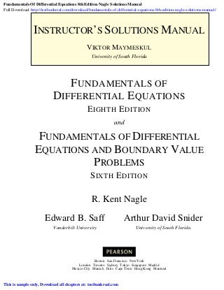 Differential Equations and Dynamical Systems | Home