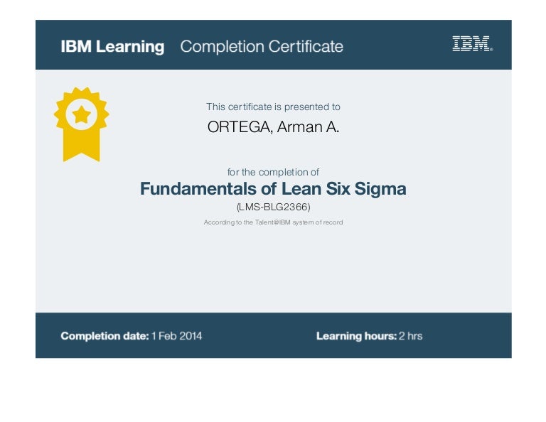 six sigma fundamentals