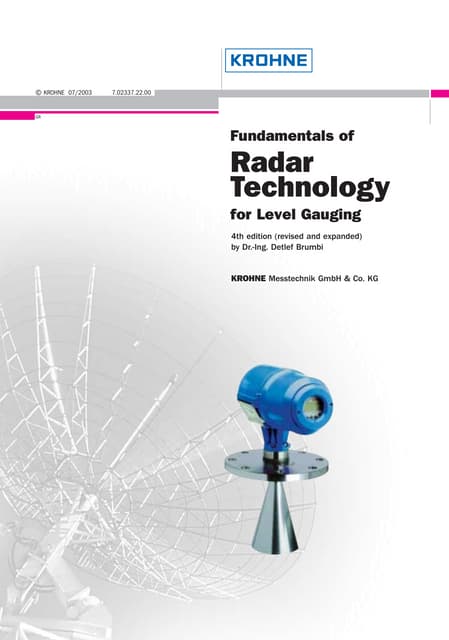 Fundamentals of Radar Technology for Level Gauging