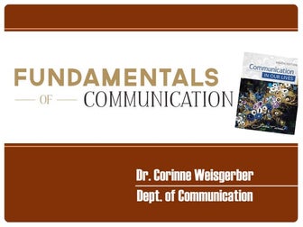 Fundamentals of Communication -- Day One
