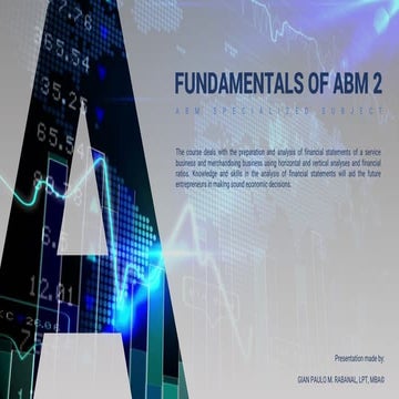 Fundamentals of abm2 statement of comprehensive income abm specialized subject