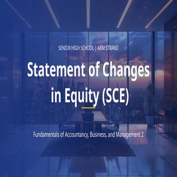SoCE Statement of Changes in Equity Fundamentals of ABM 2 | PPTX