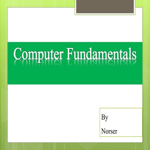 fundamentals of a computer | PPT