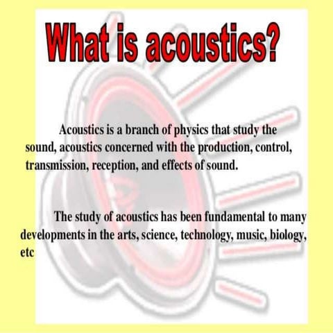 Fundamentals of acoustics | PPT